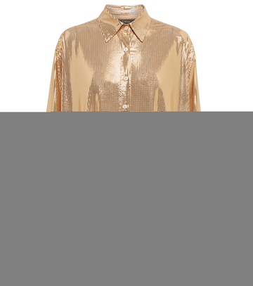 oséree disco metallic shirt in gold