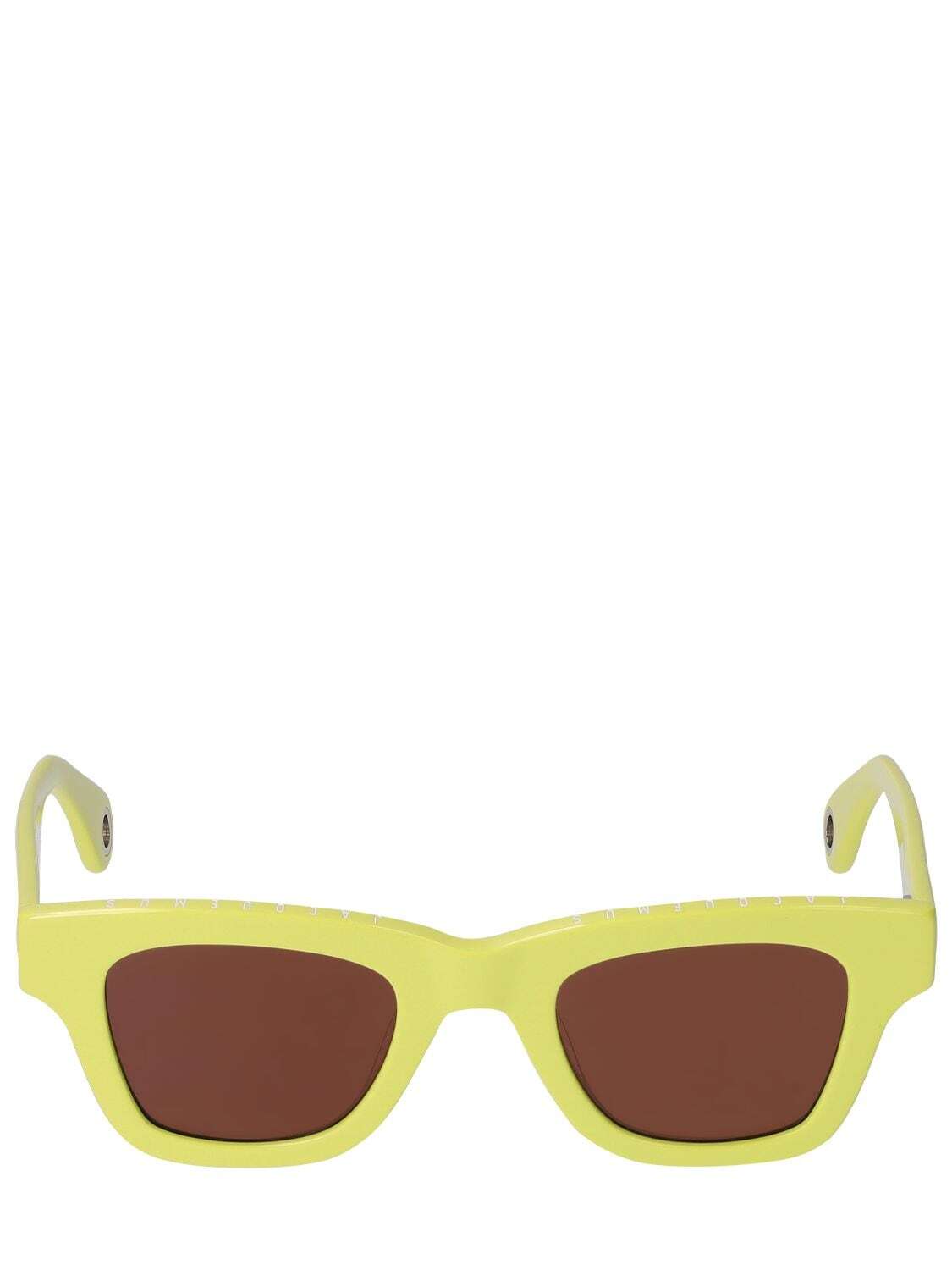 JACQUEMUS Les Lunettes Nocio Sunglasses in brown / yellow