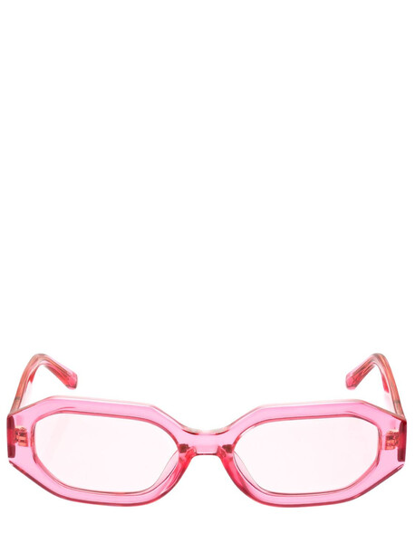 THE ATTICO Irene Squared Acetate Sunglasses in pink