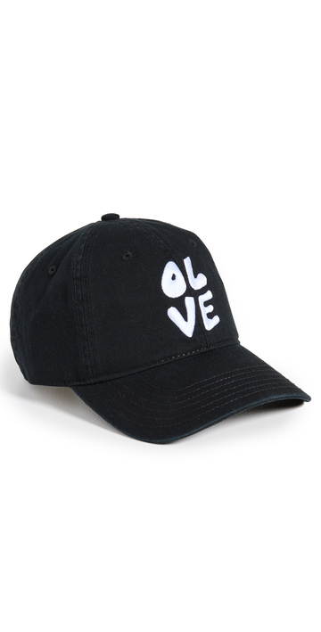 Kerri Rosenthal Olive You Bubble Baseball Hat in black
