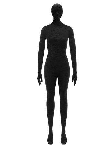 VETEMENTS One-piece Velvet Bodysuit in black