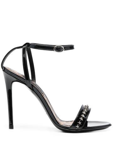 philipp plein studded open-toe 120mm sandals - black