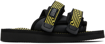 suicoke black & yellow moto-jc01 sandals