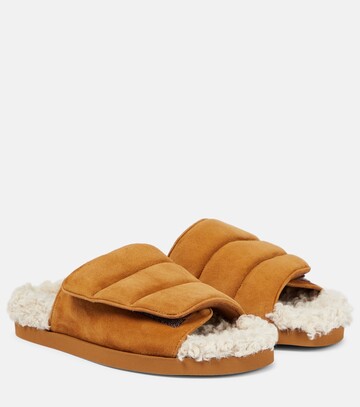 gia borghini gia 3 suede sandals in brown
