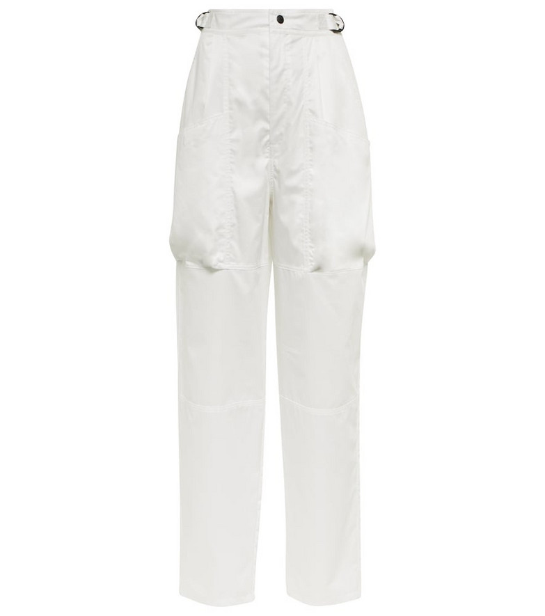 Isabel Marant Ferima high-rise tapered cotton pants in white