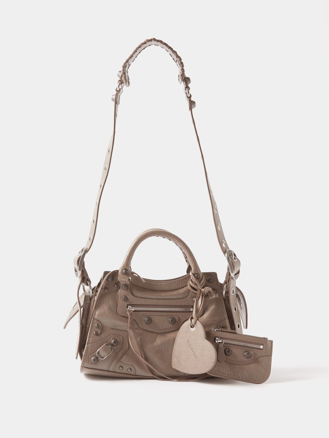 Balenciaga - Neo Cagole Xs Grained-leather Shoulder Bag - Womens - Beige
