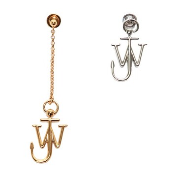 Jw Anderson Asymmetric Anchor Earrings in gold / silver