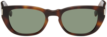saint laurent tortoiseshell sl 601 sunglasses in green