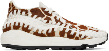 nike off-white & brown footscape sneakers in black