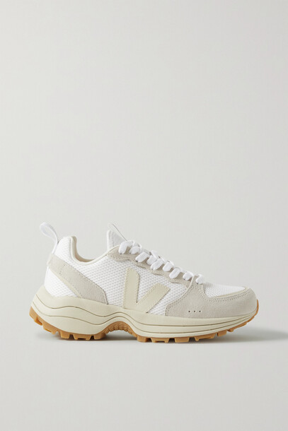 Veja - Venturi Suede And Leather-trimmed Alveomesh Sneakers - White