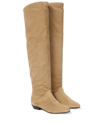 Isabel Marant Seelys suede knee-high boots in gold