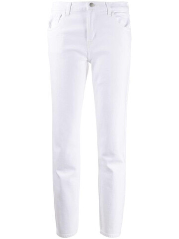 J Brand Jhonny mid-rise jeans in white