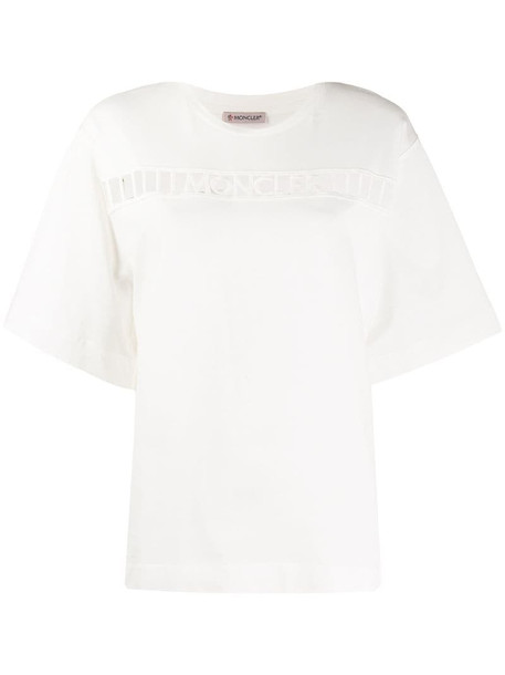 Moncler cut-out logo T-shirt in white