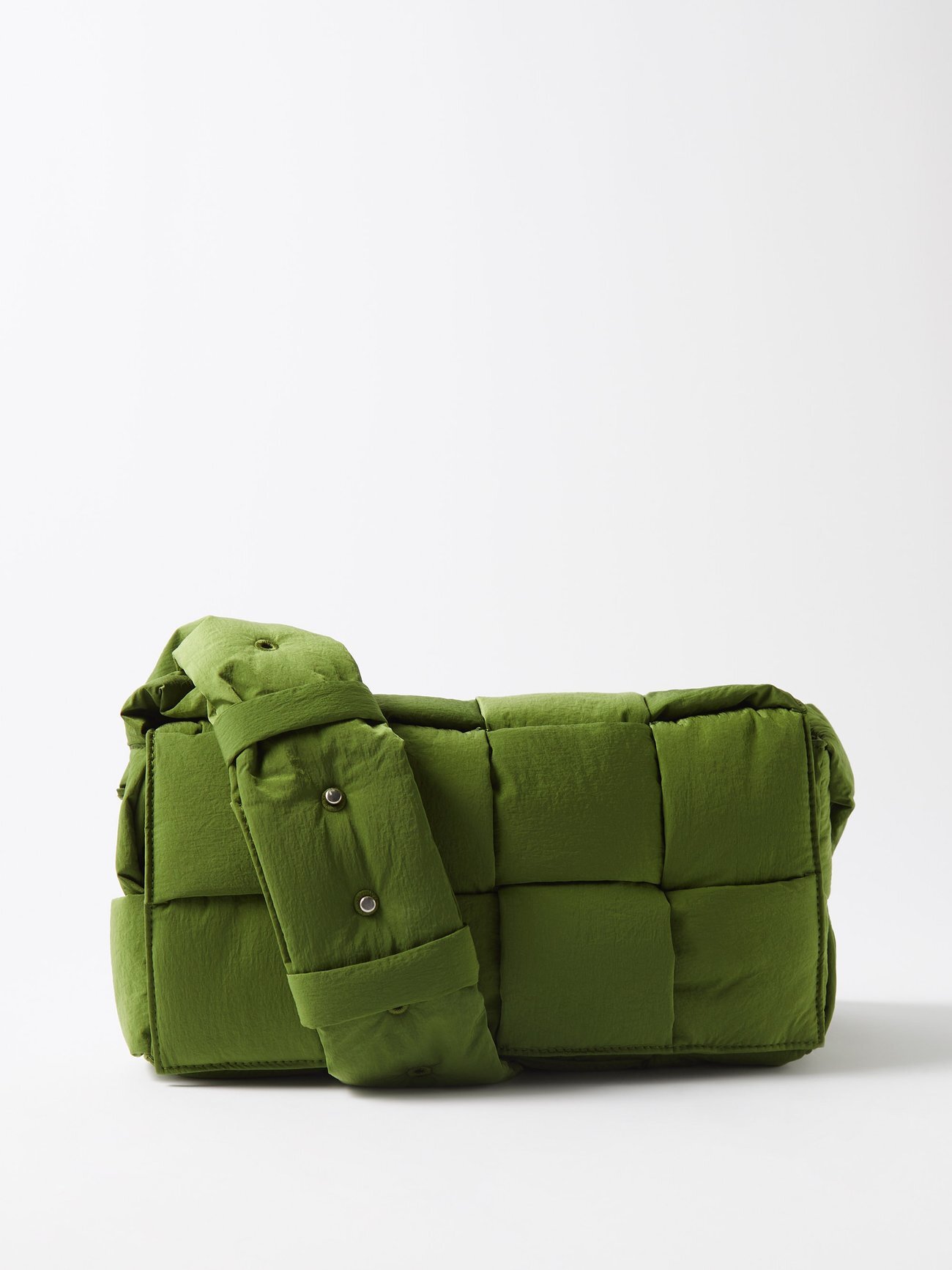 Bottega Veneta - Cassette Intrecciato-nylon Cross-body Bag - Mens - Green