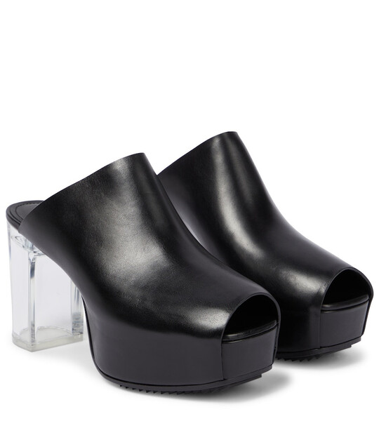 Rick Owens Bea Arthur leather mules in black