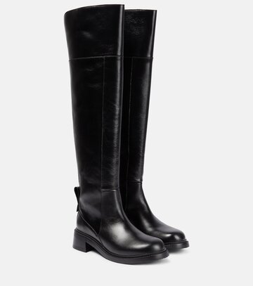see by chloe see by chloé bonni leather knee-high boots in black