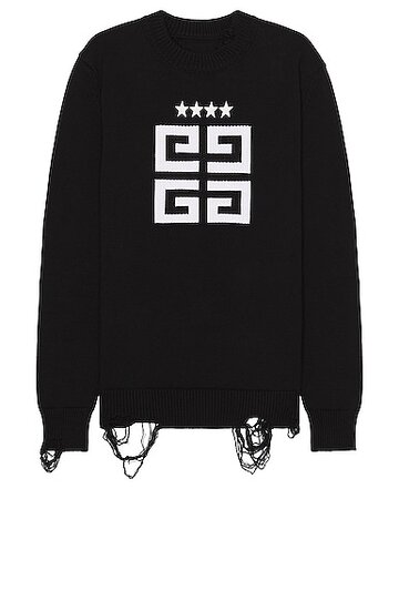givenchy star 4g logo sweater in black