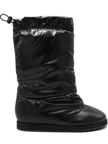 GIA BORGHINI 20mm Shiny Nylon Snow Boots in black