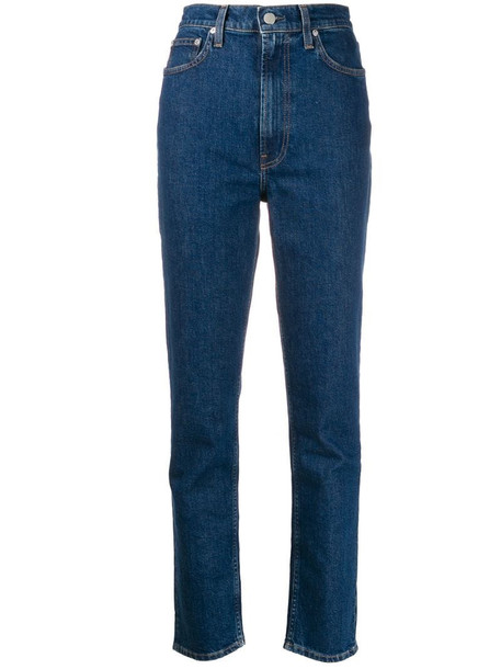 Helmut Lang high-rise slim-fit jeans in blue