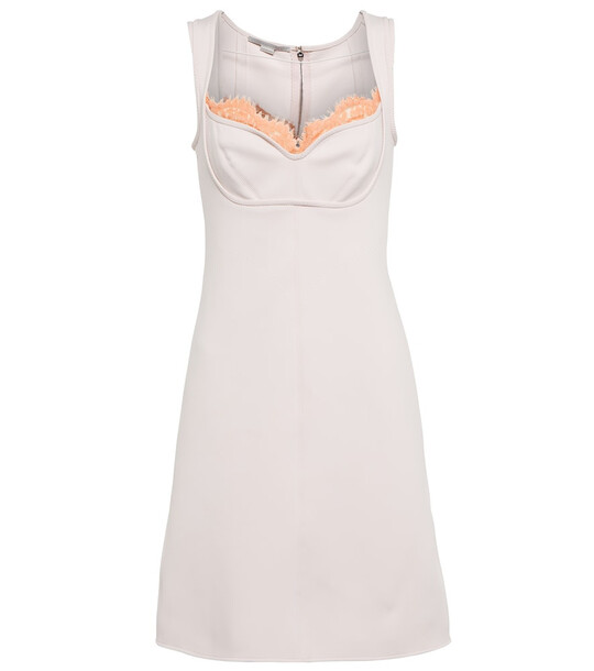 Stella McCartney Heart neckline mini dress in white