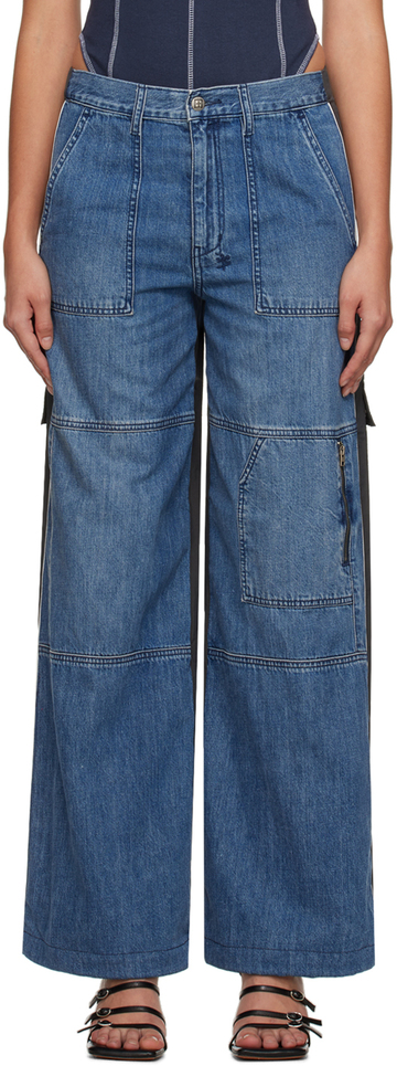 ksubi blue & gray splice jeans