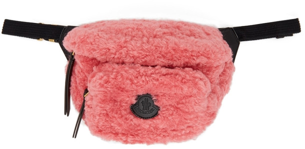 Moncler Pink Sherpa Felicie Belt Bag