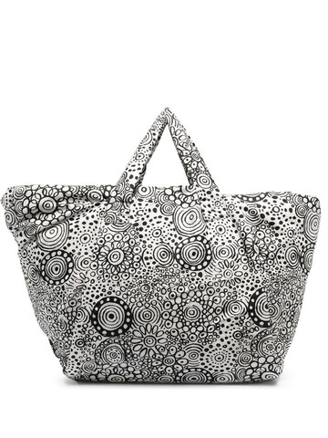 10 CORSO COMO doodle-graphic print padded tote in white