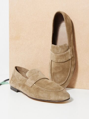 officine creative - airto 001 suede loafers - mens - beige