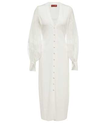 Altuzarra Harmonia silk midi dress in white