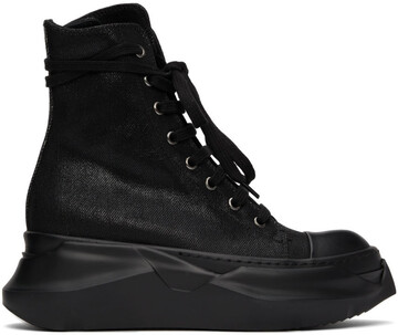 Rick Owens Drkshdw Denim Foil Abstract High Sneakers in black