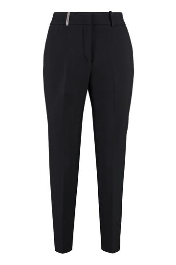 Peserico High-waist Tapered-fit Trousers in black