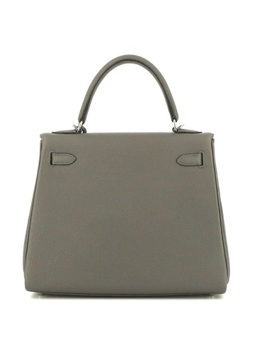 hermès hermès kelly 25 cm handbag in meyer grey togo leather