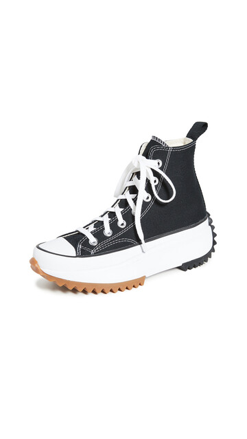 Converse Run Star Hike Hi Sneakers in black / white