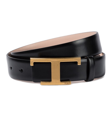 Tod's Timeless T reversible leather belt in black