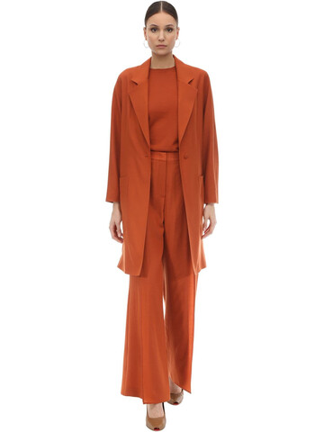AGNONA Wool & Cashmere Coat in orange