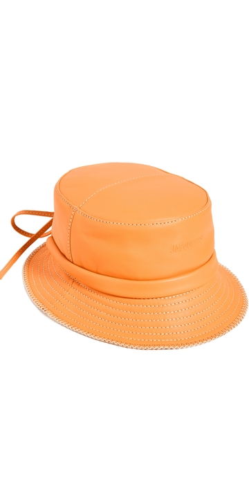 jacquemus le bob mentalo bucket hat orange one size