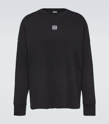 loewe anagram cotton-blend sweatshirt in black