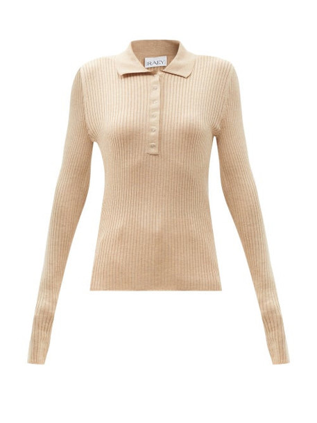 Raey - Lightweight Silk-blend Knitted Polo Shirt - Womens - Beige