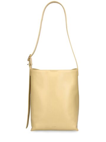 jil sander cannolo leather tote bag