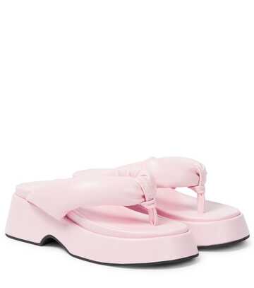 Ganni Padded thong sandals in pink