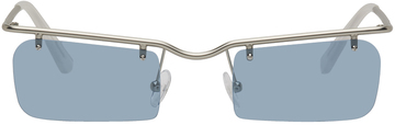 A BETTER FEELING Silver M015 Sunglasses in blue