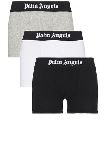 palm angels bwg boxers tri pack in black in multi