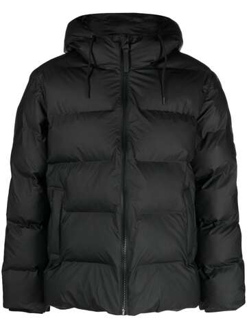 rains alta hooded puffer jacket - black