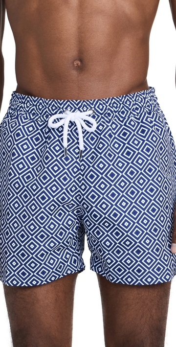 frescobol carioca angra print sport shorts navy blue xxl