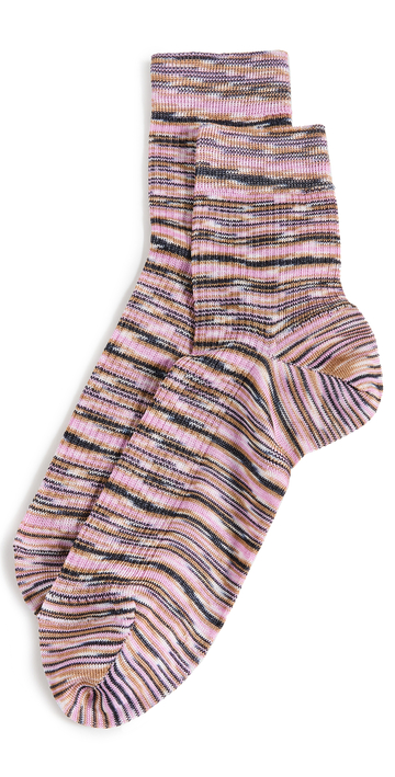 Missoni Missoni Short Socks in pink / multi