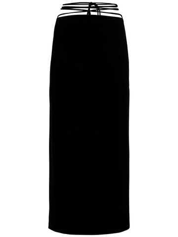 THIRD FORM Rip Tide Wrap Around Midi Skirt in black