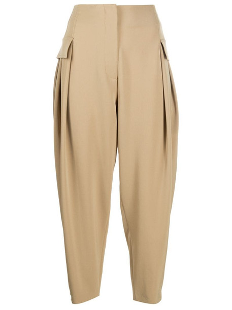 Stella McCartney tapered cropped trousers in brown