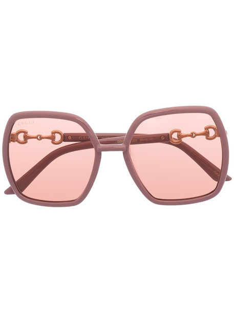 Gucci Eyewear oversize-frame tinted sunglasses - Pink