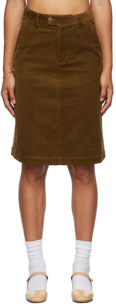 A.P.C. A.P.C. Brown Corduroy Carry Skirt