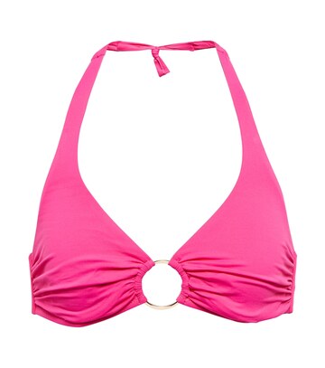 melissa odabash brussels halterneck bikini top in pink
